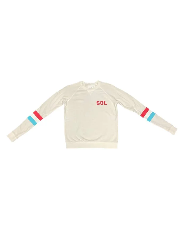 Stripe Pullover In White